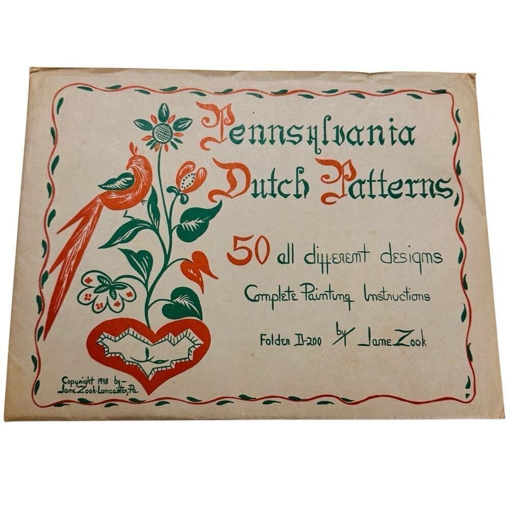1948 -Floral  Pennsylvania Dutch Patterns - 50 Different Designs
